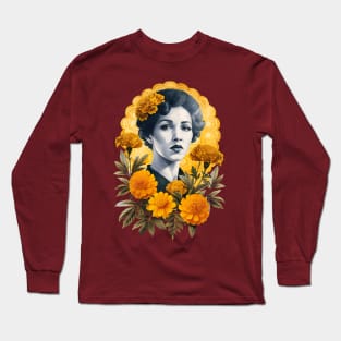 Marigold Flowers Long Sleeve T-Shirt